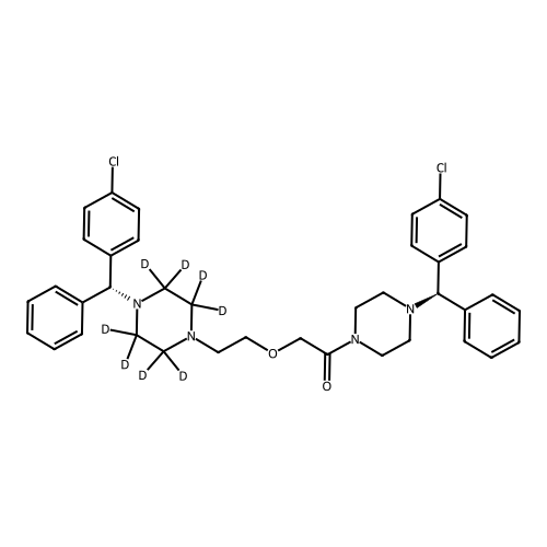 Cetirizine 1-[(4-Chlorophenyl)phenylmethyl]piperazine Amide-d8