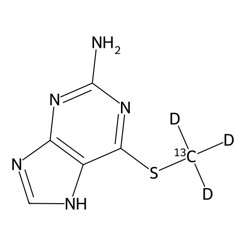 "2-Amino-6-methylmercaptopurine-13C, d3"