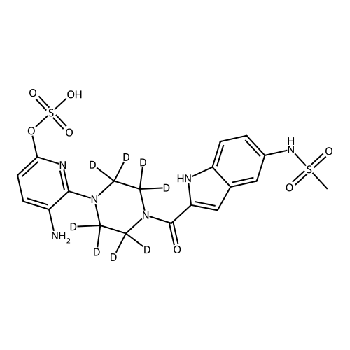 6’-Hydroxy N-Desisopropyl Delavirdine 6’-O-Sulfate-d8