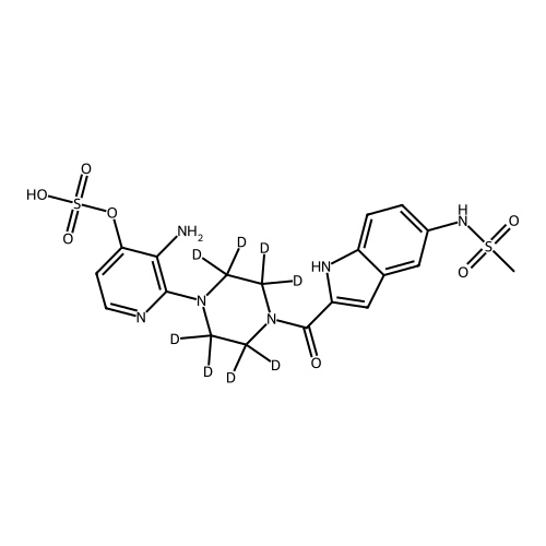 4’-Hydroxy N-Desisopropyl Delavirdine 4’-O-Sulfate-d8