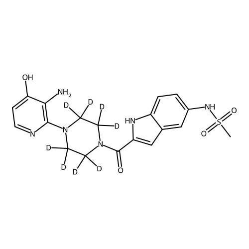 4’-Hydroxy N-Desisopropyl Delavirdine-d8