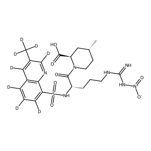 "N-Nitro-1,2,3,4-tetradehydro Argatroban-d8"