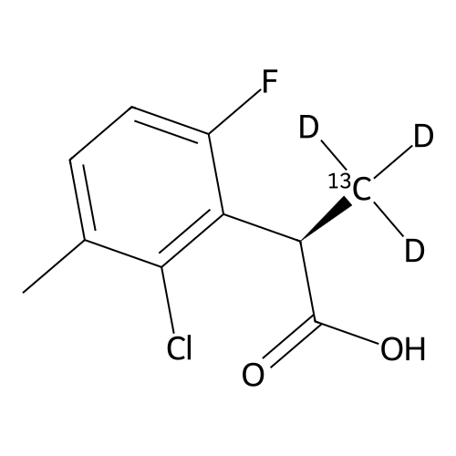 "(2R)-2-(2-Chloro-6-fluoro-3-methylphenyl)propanoic Acid-13C, d3"