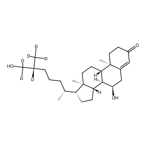 "(7?,?25R)?-7,?26-?Dihydroxy-cholest-?4-?en-?3-?one-d6"